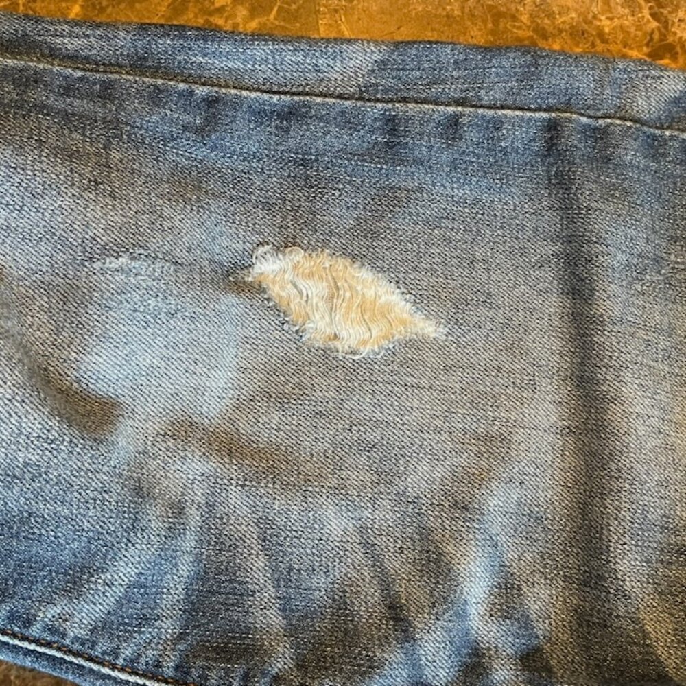 MISS ME‎ Women’s Y2K Medium Wash Casual Distressed Crop Jeans Size 26 Boyfriend - Picture 5 of 11